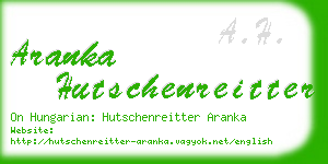 aranka hutschenreitter business card